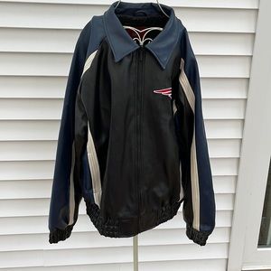 Patriots faux leather jacket size XL